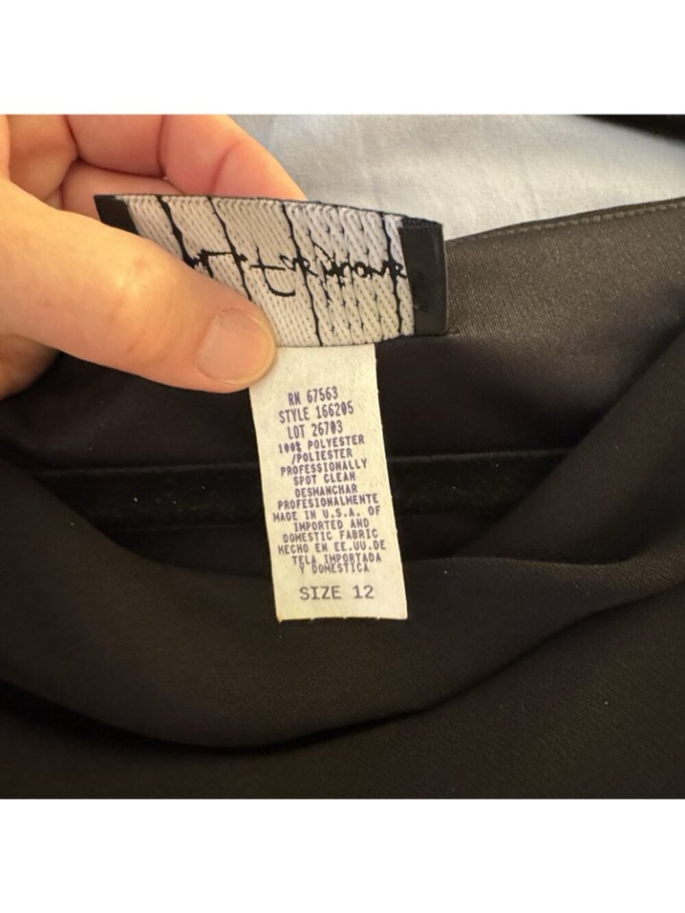 Black Maxi Dress Women's Size 12 Sheath Shift Dress Midi Length Vintage - Picture 15 of 15